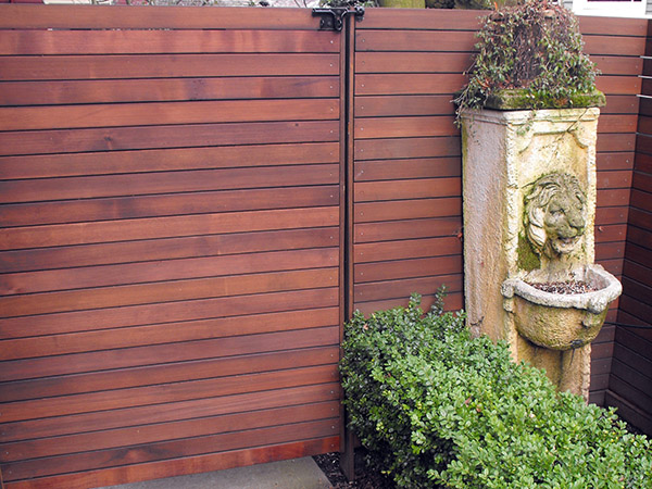 Horizontal Fence in Cedar